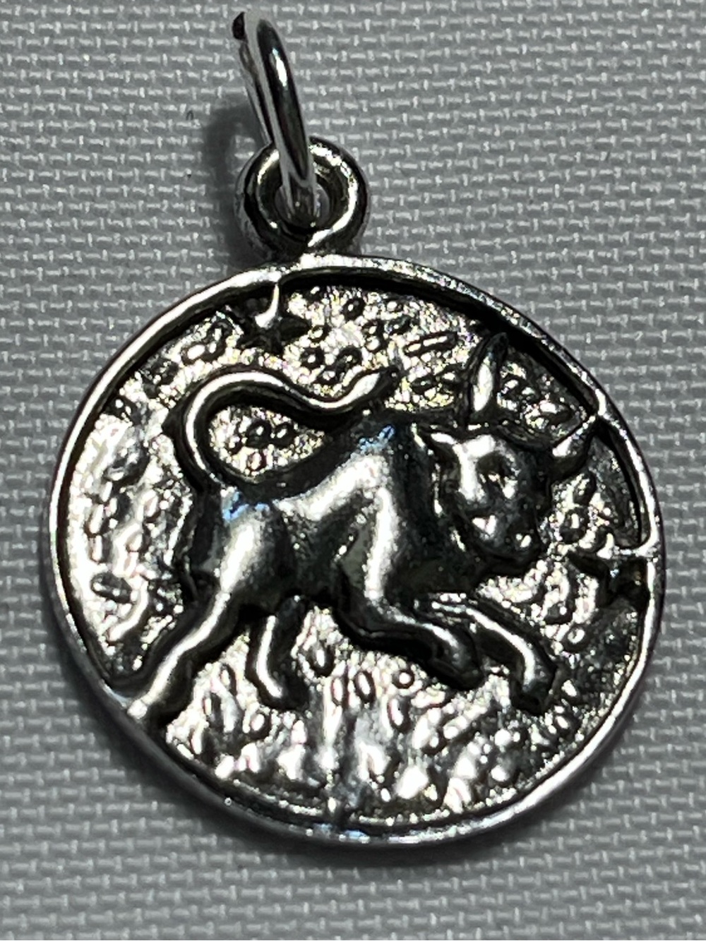 Vintage sterling silver TAURUS BULL charm